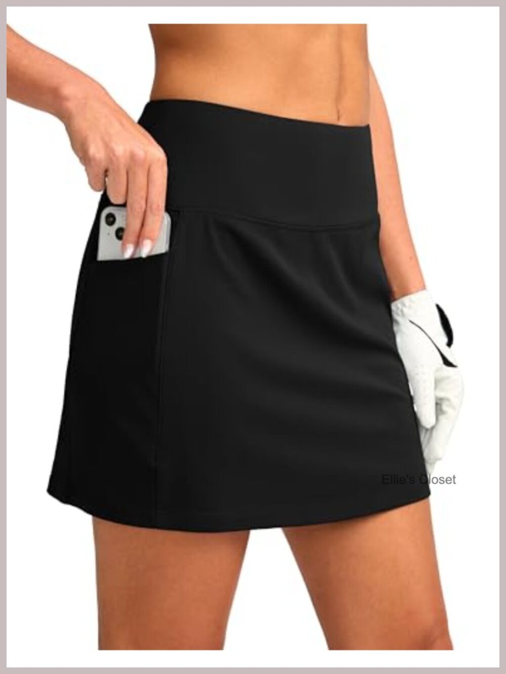 Women's Golf Skort 4 Pockets High Waisted Stretchy Tennis Skirt Built-in Mesh